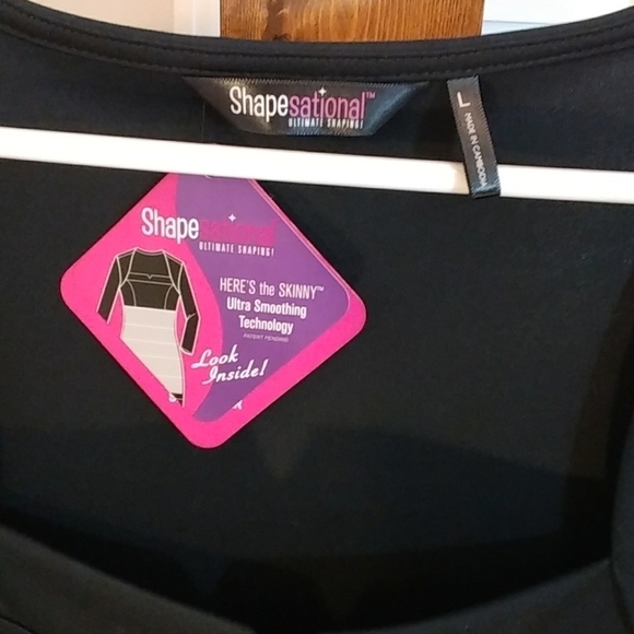 Shapesational Ultimate Shaping Black Long Sleeves Dress Size L Shape Built In - Picture 4 of 14